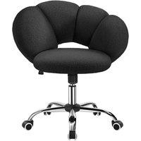 Kelvenix Cloud-shaped Vanity Chair Adjustable Home Office Chair in Black | Size: 0.6m2