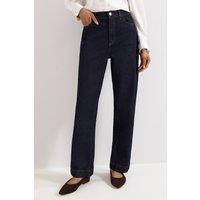Phase Eight Women's Lexi Long Denim Jean in Dark Navy | Size: 14