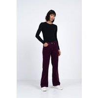 Kettlewell Women's Jamie Cord Bootcut Trousers in Aubergine | Size: 36R