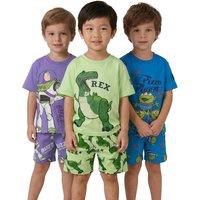 Disney Boy's Multi-Pack of 3 Short Sleeve Short Leg Pyjama Set | Multicoloured | Size: 12-18 m