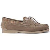 Kurt Geiger London Men's 'Somerville Boat Shoe' Leather Shoes in Taupe | Size: 7