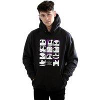 Disney Men's Nightmare Before Christmas Many Faces Of Jack Squares Hoodie in Black | Size: 3XL