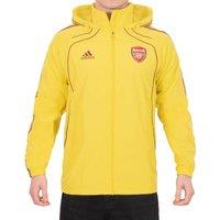 Arsenal FC Men's Adults Shower Jacket Windbreaker in Yellow | Size: XL