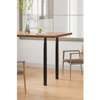 Living and Home 80cm/31.50 inch 4Pcs Black Round Metal Table Legs with Plastic Foot Pads Furniture Replacement Legs for Dining Table Workbench, Desk