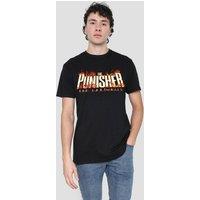 Marvel Disney Punisher One Last Kill Burning Logo T-Shirt, Black | Size: 3XL