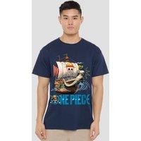 Netflix One Piece Going Merry Doodles T-Shirt, Navy | Size: 5XL