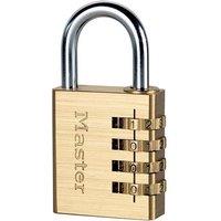 Master Lock Brass Finish 40Mm 4-Digit Combination Padlock in Gold