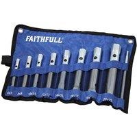 Faithfull Box Spanner Set, 8 Piece in Blue