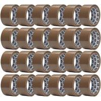 AQUARIUS Brown Packing Tape 48mm x 66m Strong Parcel Box Tape, 24 Rolls