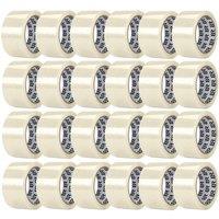 AQUARIUS Clear Packing Tape 48mm x 66m Strong Parcel Box Tape, 24 Rolls