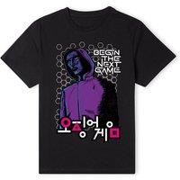 Squid Game Official Begin Next Game T-Shirt - Black | Size: Small
