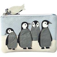 Mala leather RFID Penguin Coin & Card Purse in Blue | Size: Small