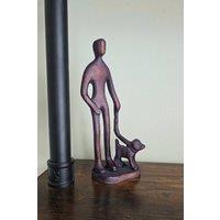Inspirational Gifting Walkies Dog Walker Ornament with Antique Bronze Finish