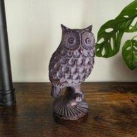 Inspirational Gifting Little Owl Garden Ornament Figurine Sculpture in Bronze