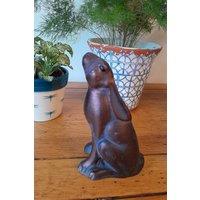 Inspirational Gifting Miniature Moongazing Hare Garden Sculpture Ornament in Bronze