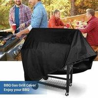 KORVIXA Heavy Duty BBQ Cover XS(58*77cm Round) in Black | Size: 60 cm x 80 cm