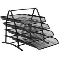 Kelvenix 4Tier Office Filing Trays Holder in Black