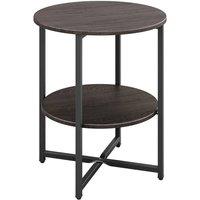Kelvenix Small Round Sofa Side Table walnut | Size: 0.6m2