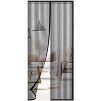 FLAVORA Magic Curtain Door Mesh Magnetic in Black | Size: 1
