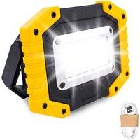FLAVORA 30W Trongle Rechargeable COB Work Flood Light in Yellow