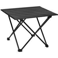 SPETLEK Folding Camping Table with Bag Portable Roll Up Picnic in Black