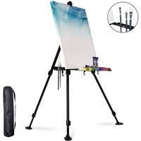NESTLUNE Extendable Artist Studio Painting Easel Tripod in Black | Size: 100 cm x 15 cm