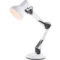 FLAVORA White Classic Swing Arm Architect Study Desk Lamp