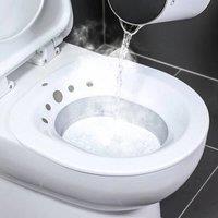 NESTLUNE Portable Bidet Foldable Basin Folding Seat Bath Tub in White
