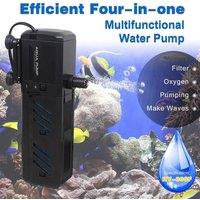 SPETLEK 4 in 1 Aquarium Fish Tank Filter Water Pump 800L/H in Black