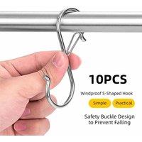EONLION Silver 10Pcs S-Shape Hook | Size: 500mm