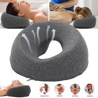 Kelvenix Face Down Pillow Breathable Memory Foam Pillow in Grey | Size: Single