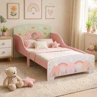 STILVORA Toddler Bed Frame with Side Rails, Pink | Size: Small Single