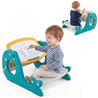 CASART Convertible Kids Activity Table Set Angle-Adjustable Toddler Easel