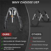 NESTLUNE Chest Workout Equipment Adjustable Strength in Black | Size: 0-12 m