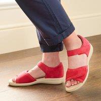 Amelie Di Santi Women's Adjustable Comfort Shoes with Bunion Relief in Red | Size: 7