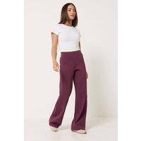 PixieGirl Women's Petite Wide Leg Yoga Pants in Burgundy | Size: 8S
