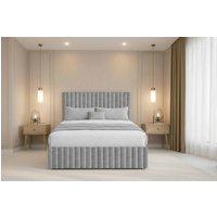 Chester & Oakley Ravello Plush Divan 2 Drawers Left Side 12Footboard 54Headboard in Silver | Size: Super King