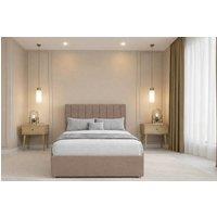 Chester & Oakley Lunar Plush Divan Bed Base No Drawers - 54 Headboard in Taupe | Size: Double