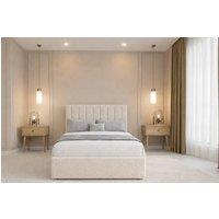 Chester & Oakley Lunar Teddy Divan Bed Base 2 Drawers Foot-End - 54 Headboard in Cream | Size: Super King
