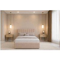Chester & Oakley Lunar Plush Divan Bed Base 4 Drawers - 54 Headboard in Stone | Size: Super King