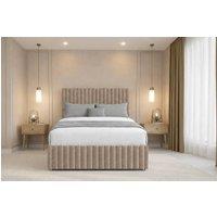 Chester & Oakley Ravello Plush Divan 2 Drawers Right Side 12Footboard 54Headboard in Taupe | Size: Double