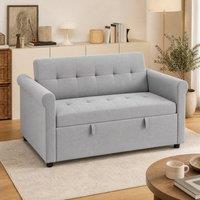 STILVORA Two-Seater Sofa Bed with Seven-Position Back Grey