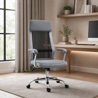 STILVORA Office Chair with Adjustable Height & Swivel Wheels Grey