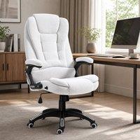 STILVORA Massage Recliner Chair with Heating & 360 Swivel, White