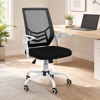 STILVORA Mesh Office Chair with Adjustable Height & Wheels in Black
