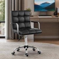 STILVORA Black Office Chair with Adjustable Height & Wheels