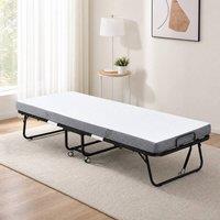 STILVORA Folding Guest Bed with Mattress | Size: Single