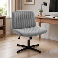 STILVORA Armless Office Chair with Swivel & Tilt, Grey