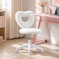 STILVORA Height Adjustable Swivel Office Chair in White
