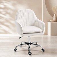 STILVORA Office Chair with Adjustable Height & Wheels in Cream